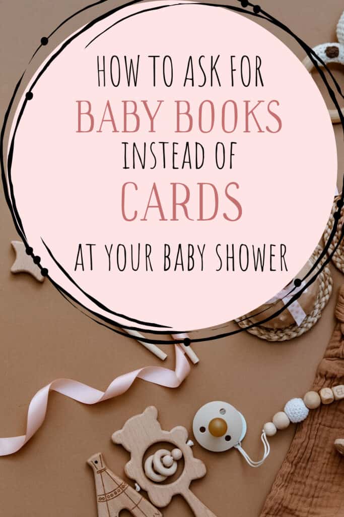 baby shower book instead of a card pinterest pin