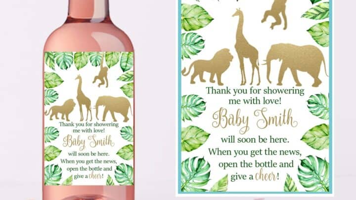 safari jungle baby shower letterhead