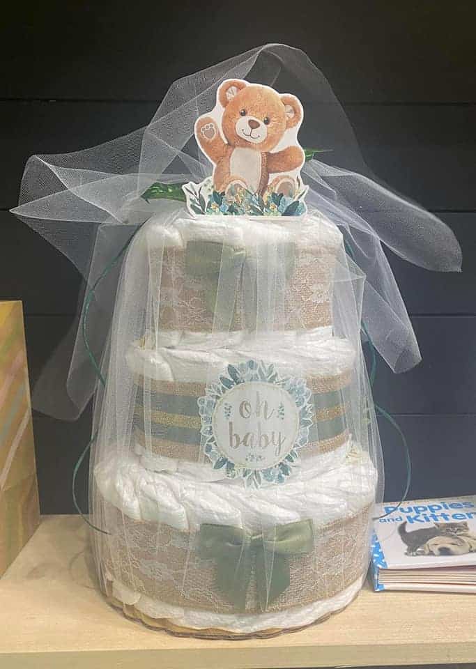bear diaper cake