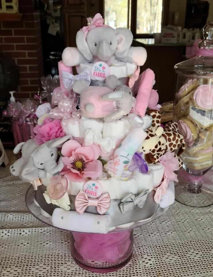 elephant diaper cake