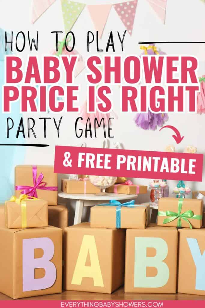 price is right baby shower
